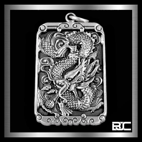 Dragon Pendant In 925 Sterling Silver Japanese Guardian Amulet 1 Biker Jewelry Club