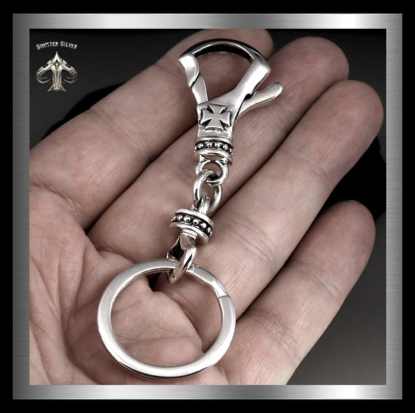 Sterling Silver Medallion Key Chain
