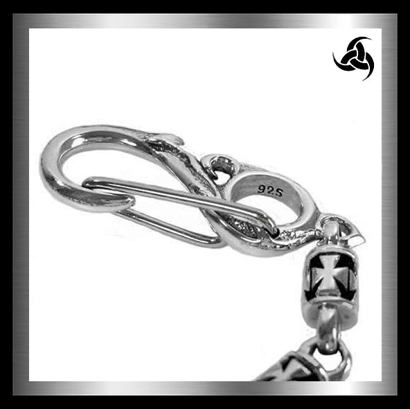 Biker Tribal Keychain Belt Clip Sterling Silver Wallet Connector – Biker  Jewelry Club & Sinister Silver Co.