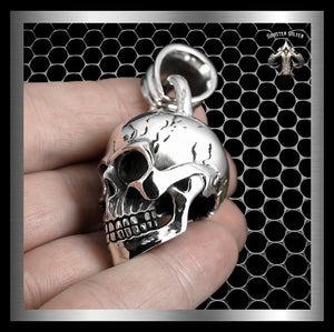 Sterling Silver Skull Padlock Pendant