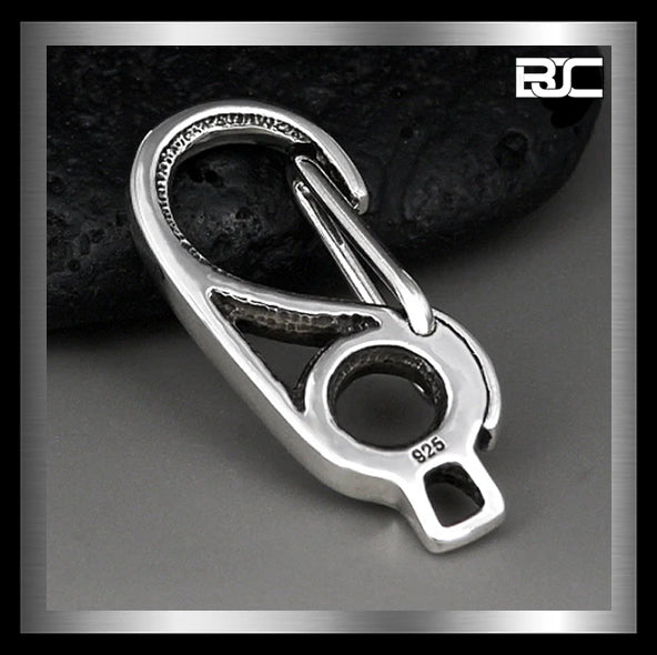 Sterling Silver Biker Belt Clip Fish Hook Carabiner – Biker Jewelry Club &  Sinister Silver Co.
