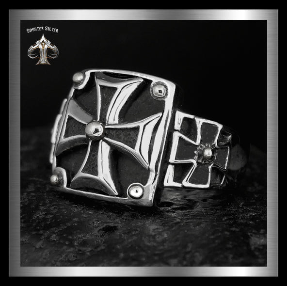 Templar ring, Fleur de Lis online gothic ring, medieval ring, knights ring, templar man ring, men motorbike ring.