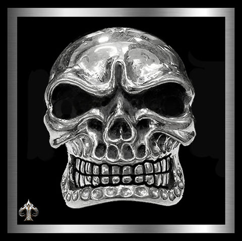 Guardian Skull Belt Buckle | Solid 925 Sterling Silver Skull King Belt Buckle, USA Handcrafted by Nightrider Jewelry | Custom Made-to-Order