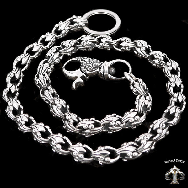 Sterling Silver Biker Wallet Chain Tribal Link – Biker Jewelry Club ...